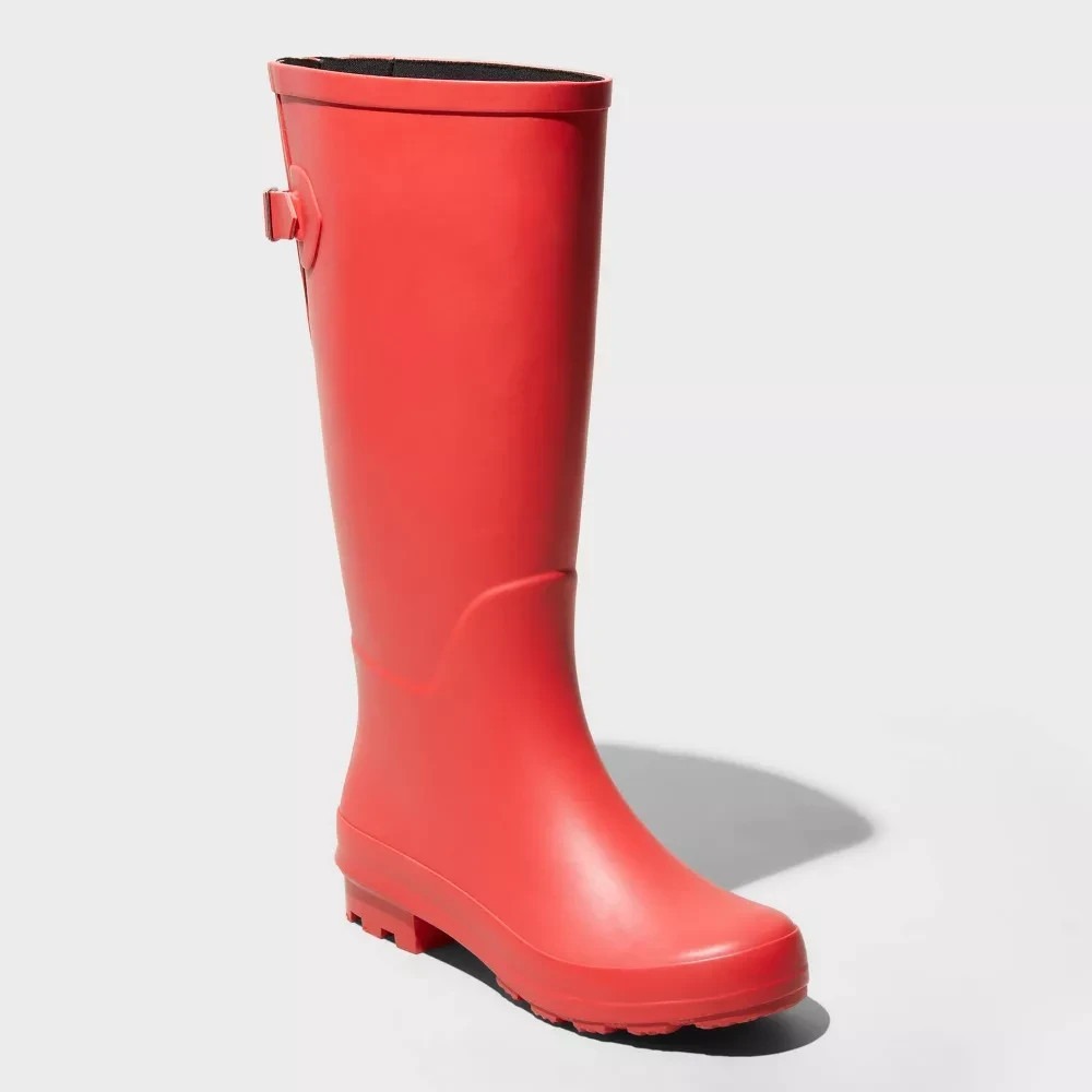 A New Day River Tall Rain Boots Red 10 – New with Tags